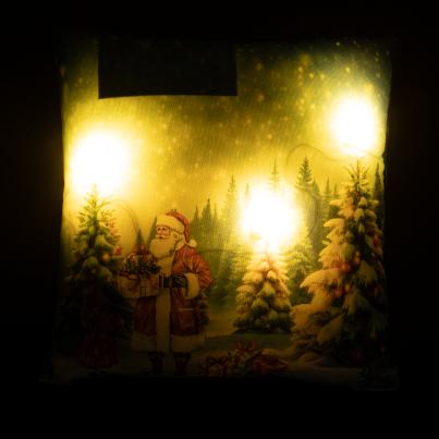 LED Kissen Weihnachtsmann 40x40cm