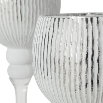 Kelchset 3tlg. Silber Rillen