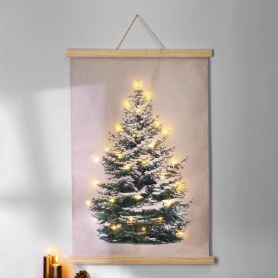 LED Wandbild Tanne 73,5x51cm