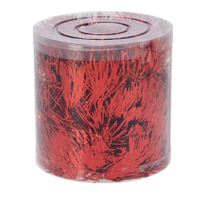 Lichterkette Lametta beleuchtet rot 10m