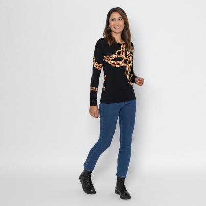 MILANO Design Pullover schwarz/ gold