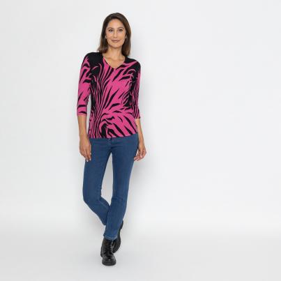 MILANO Design Pullover schwarz/ pink