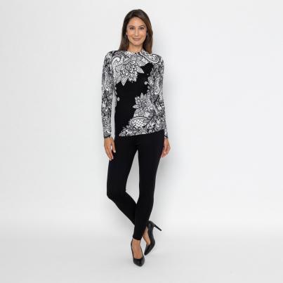 MILANO Design Pullover schwarz/  weiß