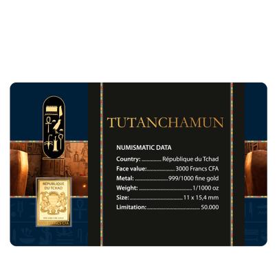 Coincard "Tutanchamun" 1/1000 oz.