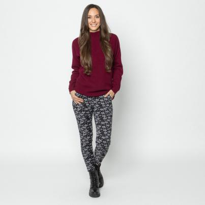 FASHION NEWS Thermo-Fleece-Leggings schwarz/weiß