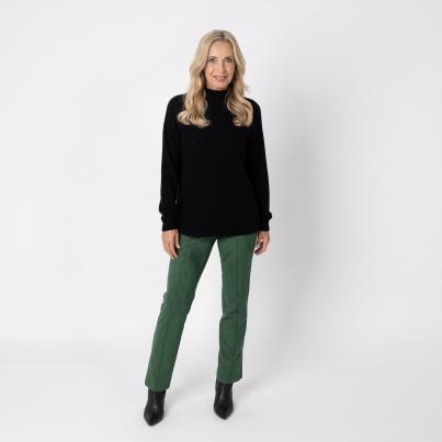 100% KASCHMIR Pullover, Stehkragen, schwarz