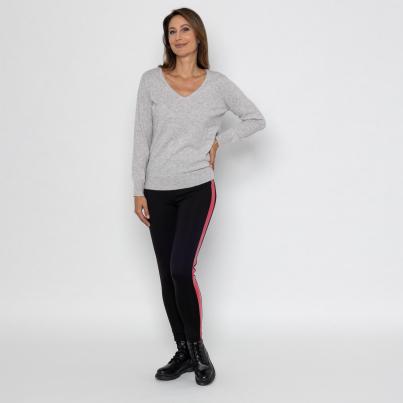 MILANO Design Leggings 'Norma' schwarz/rot