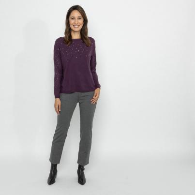 Zauberhose 'Miracle Shape' Regular grau meliert