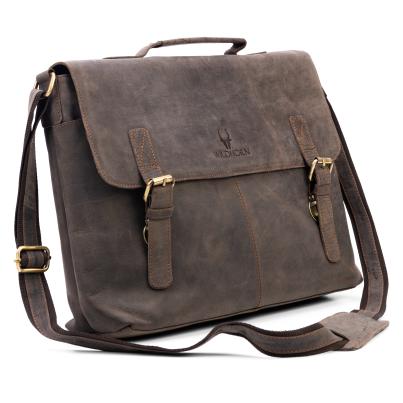 WILDHORN Büffelledertasche dunkelbraun