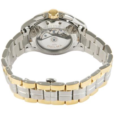 DELMA Herrenuhr Klondike Mondphase bicolor kupfer
