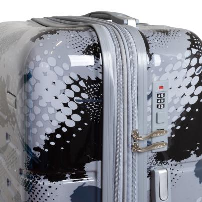 3-teiliges Polycarbonat Kofferset 'Pescara' silber