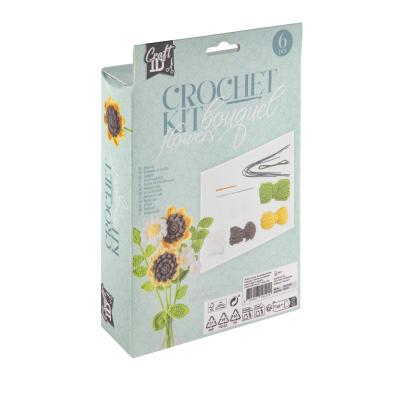Crochet kit Flower Bouquet - Yellow - 6 pcs