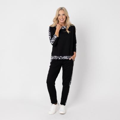 VANESSA STYLE Damen-Hose schwarz/ weiß