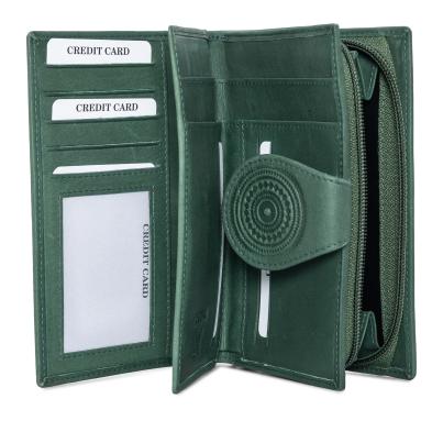 TESORO Lederbörse grün