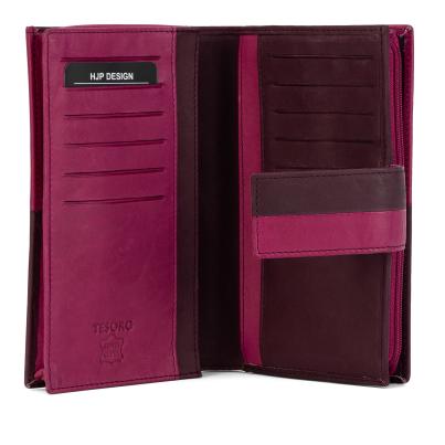 TESORO Lederbörse lila/pink
