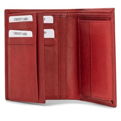 TESORO Lederbörse Hibiskus rot