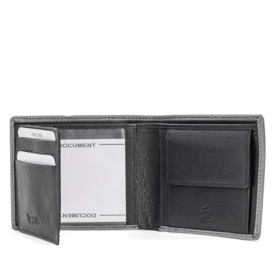 TESORO Lederbörse grau