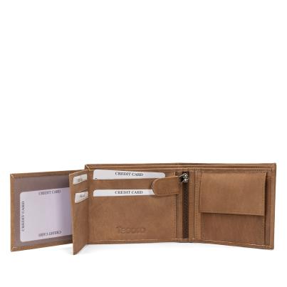 TESORO Lederbörse Tiger cognac