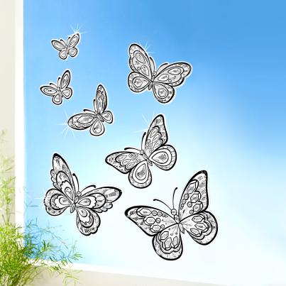 Kristall Fensterdekoration Schmetterling
