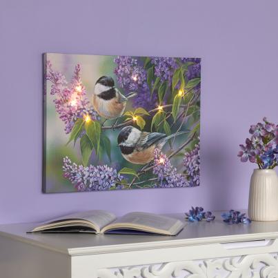 Beleuchtetes Wandbild Flieder