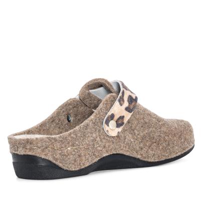 Dr. Feet Damenhausschuhe beige Leo