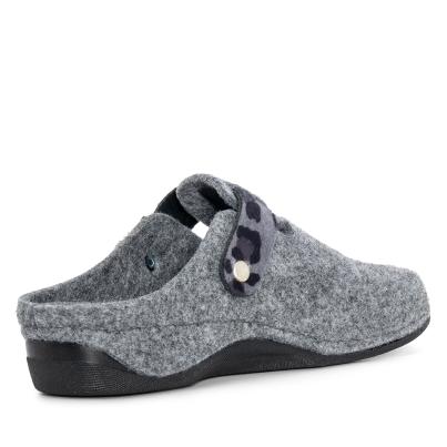 Dr. Feet Damenhausschuhe grau Leo