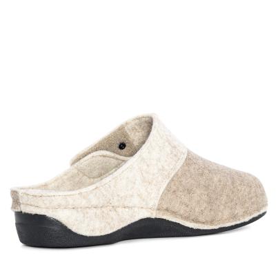Dr. Feet Damenhausschuhe beige/creme