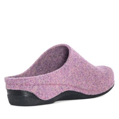Dr. Feet Damenhausschuhe lila mit Schneeflocke