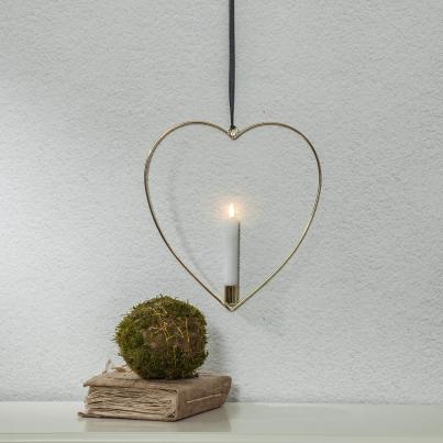 Hängeherz mit LED-Kerze