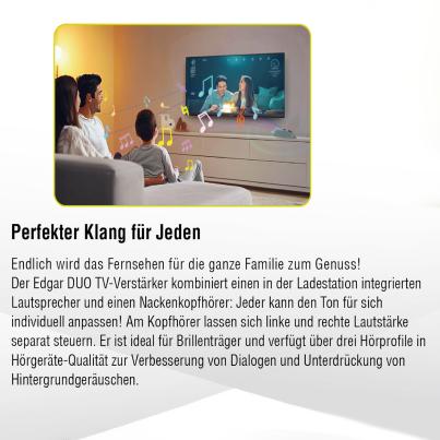 BT 2in1 DUO TV-Hörverstärker EDGAR