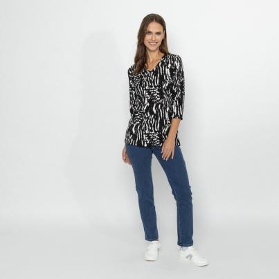 RÖSSLER SELECTION Damen Shirt schwarz/ weiß