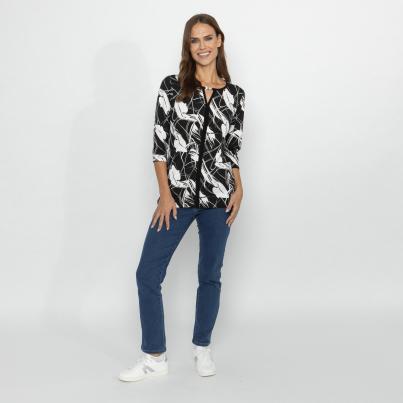 RÖSSLER SELECTION Damen Shirt schwarz/ weiß