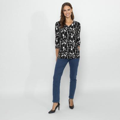 RÖSSLER SELECTION Damen Shirt schwarz/ weiß