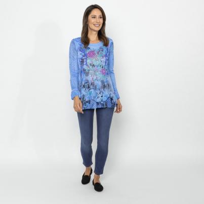 TRENDS by J. Leibfried Longshirt blau/multicolor