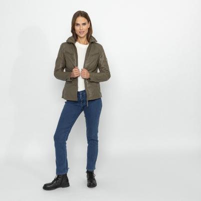 OTTO KERN Damen-Lederjacke 'Katta' khaki