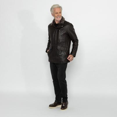 OTTO KERN Herren-Lederkurzmantel 'Brian' braun