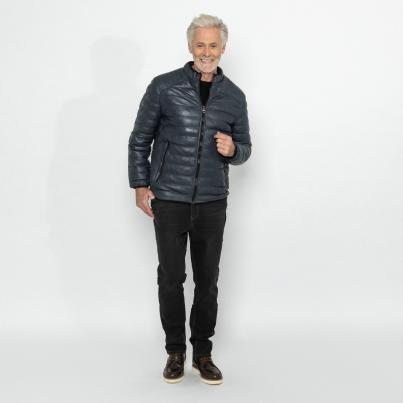 OTTO KERN Herren-Lederjacke 'Oliver' marine