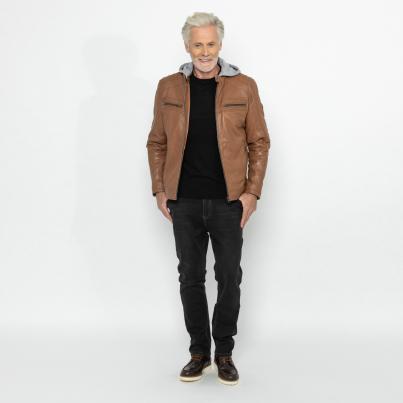 OTTO KERN Herren-Lederjacke 'Barney' cognac