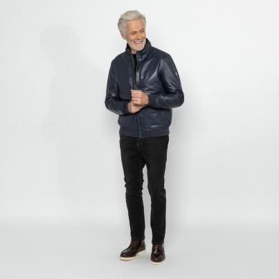 OTTO KERN Herren-Lederjacke 'Tony' marine