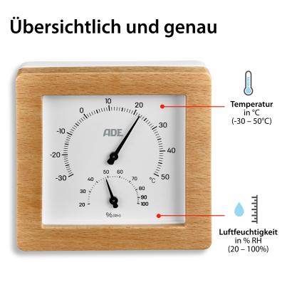 ADE Thermo-/Hygrometer Analog