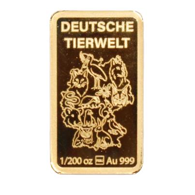 Goldbarren "Europäischer Wolf" 1/200 oz. Feingold