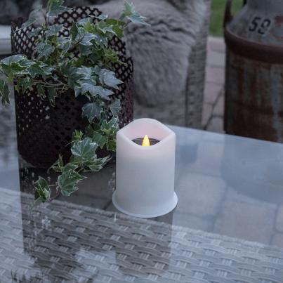 2 Solar-Außenkerzen mit Sensor