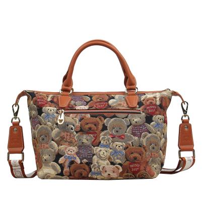 Henney Bear Henkeltasche cognac/multicolor