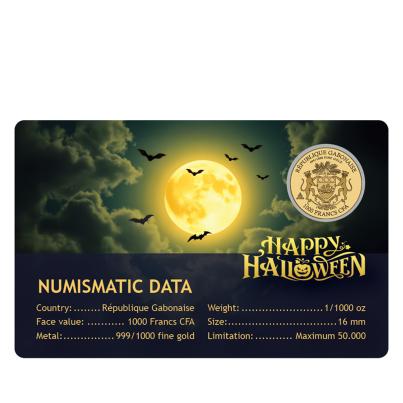 Coincard "Halloween - Witch" 1/1000 oz. Feingold