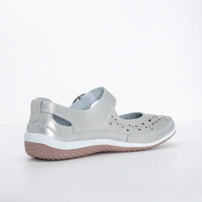 TOPWAY COMFORT Damenslipper silber