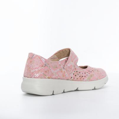 TOPWAY COMFORT Damenslipper rosa gemustert