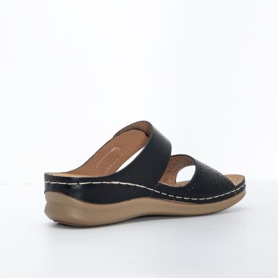 TOPWAY COMFORT Damenpantolette schwarz