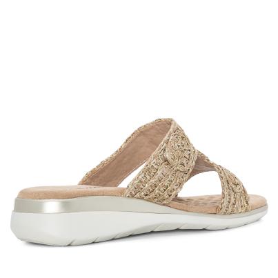 TOPWAY COMFORT Damenpantolette taupe