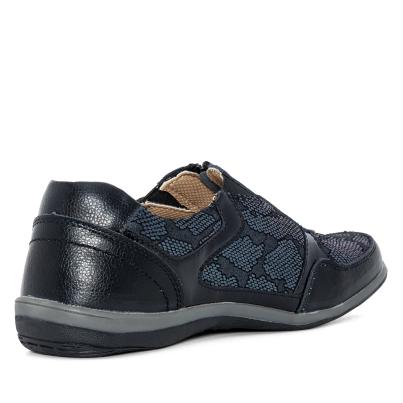 TOPWAY COMFORT Lederslipper schwarz