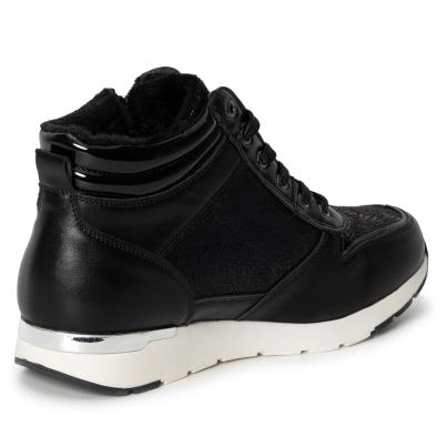 Damen Hochschnürer schwarz